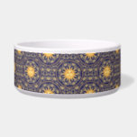 ‘Celestial Sun Magic’ Blue Ceramic Pet Bowl<br><div class="desc">‘Celestial Sun Magic’ Blue Classic Soup Mug - Small Motif size of the ‘Celestial Sun’ Design</div>