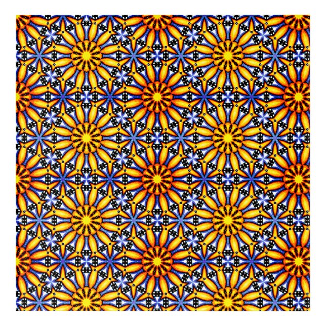 Celestial Sun Mandala  Acrylic Print (Front)