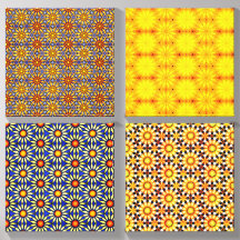 Celestial Sun Mandala Canvas Art Tile