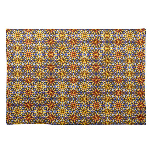 Celestial Sun Mandala  Cloth Placemat (Front)