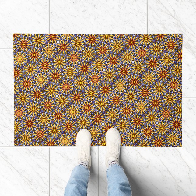 Celestial Sun Mandala Doormat (Indoor)