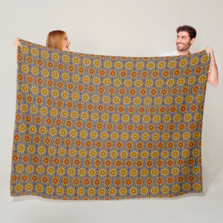 Celestial Sun Mandala  Fleece Blanket
