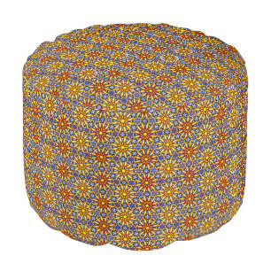 Celestial Sun Mandala Pouf