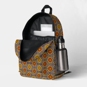 Celestial Sun Mandala  Printed Backpack