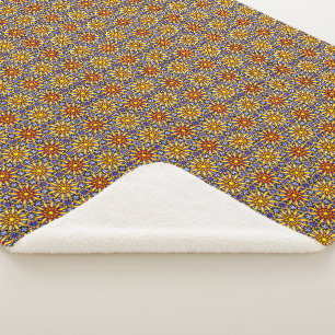 Celestial Sun Mandala Sherpa Blanket