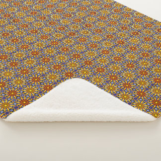 Celestial Sun Mandala  Sherpa Blanket