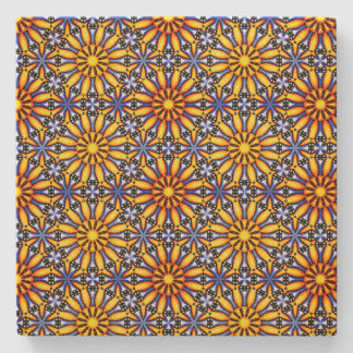 Celestial Sun Mandala  Stone Coaster