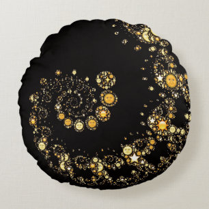 Celestial sun moon emoji symbol emojis hipster round pillow