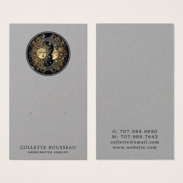 Celestial Sun Moon Jewelry Display (Front & Back)