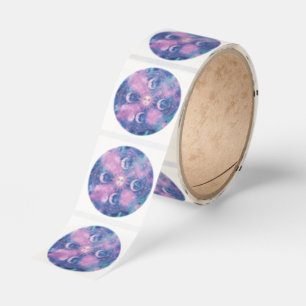 Celestial Sun & Moon Mandala Galaxy Nebula Classic Round Sticker