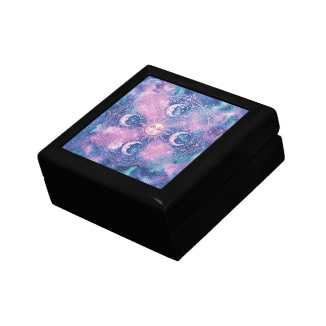 Celestial Sun & Moon Mandala Galaxy Nebula Gift Box (Side)