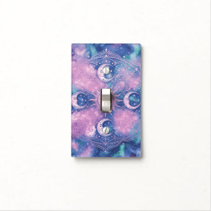 Celestial Sun & Moon Mandala Galaxy Nebula Light Switch Cover