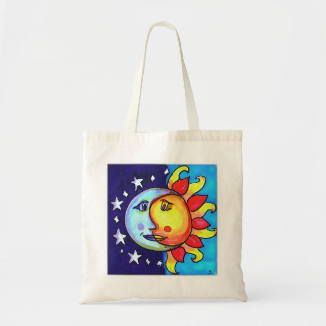 Celestial Sun Moon Nineties Celestial Vibes Tote Bag (Front)