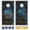 Celestial Sun Moon Personalized Name Glitter Navy