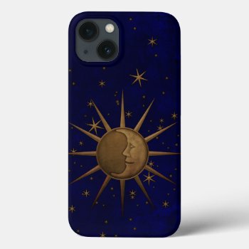 Celestial Sun Moon Starry Night Iphone 13 Case by Rage_Case at Zazzle