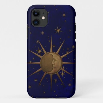 Celestial Sun Moon Starry Night Iphone 11 Case by Rage_Case at Zazzle