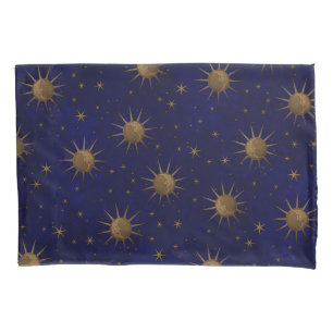 Celestial Sun Moon Starry Night Pillow Case