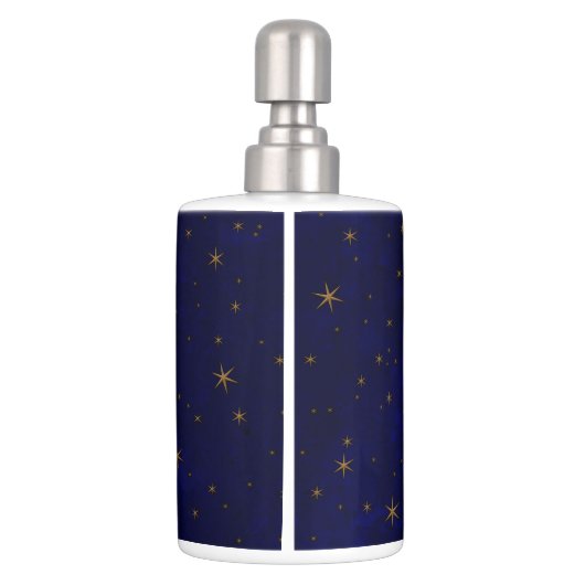 Celestial Sun Moon Starry Night Soap Dispenser & Toothbrush Holder (Back)