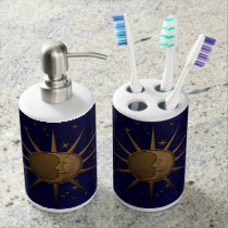 Celestial Sun Moon Starry Night Soap Dispenser & Toothbrush Holder Celestial Sun Moon Starry Night Soap Dispenser & Toothbrush Holder