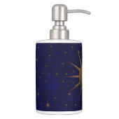 Celestial Sun Moon Starry Night Soap Dispenser & Toothbrush Holder (Right)
