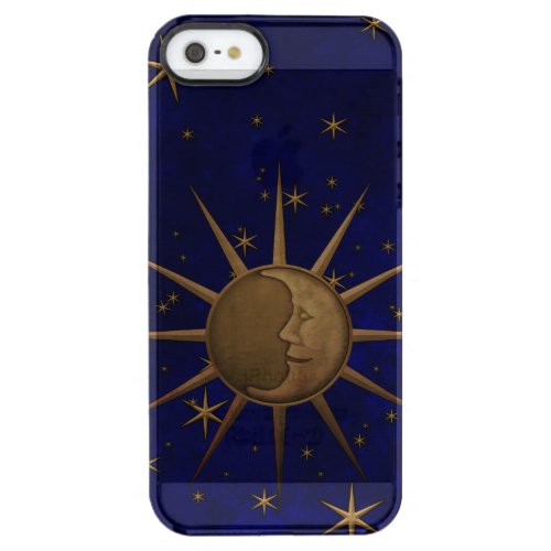 Celestial Sun Moon Starry Night Clear iPhone SE55s Case