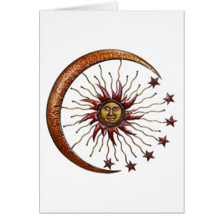 CELESTIAL SUN MOON & STARS ABSTRACT