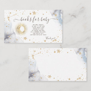 Celestial Sun,Moon,Stars Baby Shower Enclosure Card