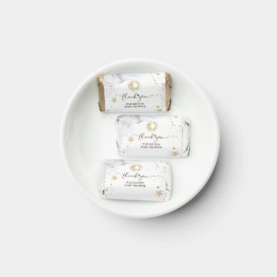 Celestial Sun,Moon,Stars Baby Shower Thank You Hershey's Miniatures