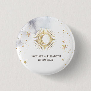 Celestial Sun,Moon,Stars Button