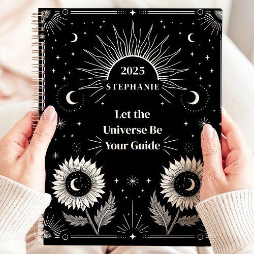 Celestial Sun Moon Stars Custom Manifestation Planner