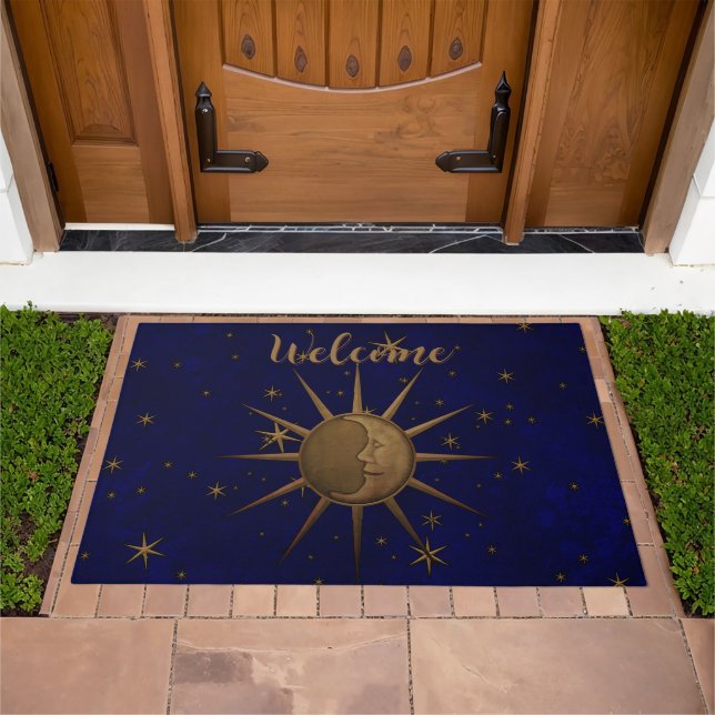Celestial Sun Moon Stars Doormat (Outdoor)