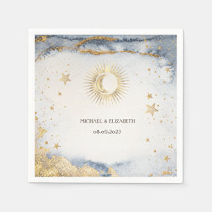 Celestial Sun,Moon,Stars Napkins
