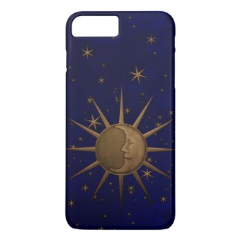 Celestial Sun Moon Stars Night Sky Eclipse Iphone 8 Plus/7 Plus Case by Rage_Case at Zazzle