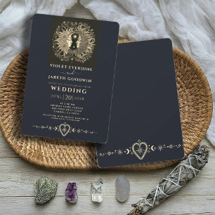 Celestial Sun Moon Stars Wedding Invitation