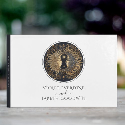 Celestial Sun Moon Wedding Guest Book