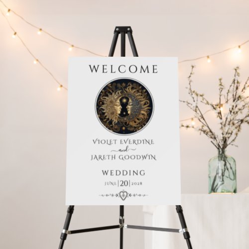 Celestial sun Moon Wedding Welcome Foam Boards