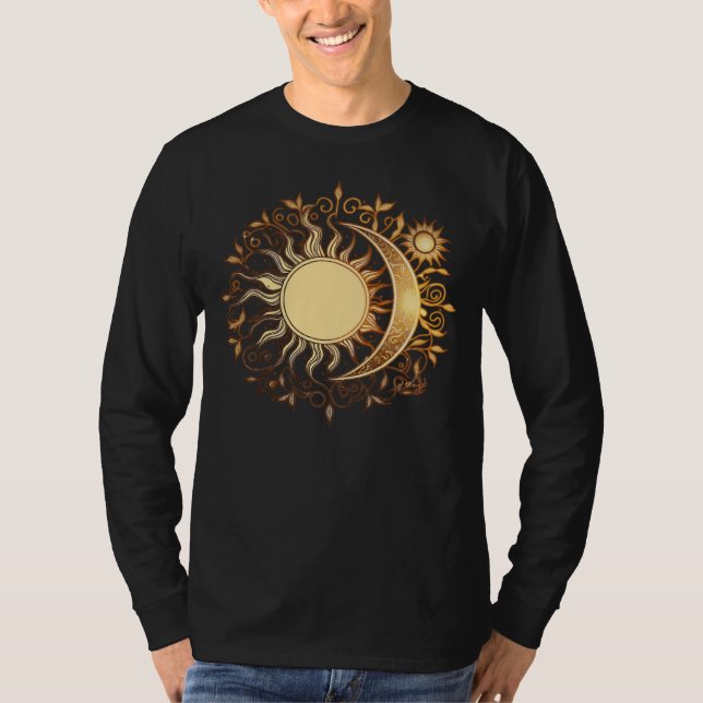 Celestial Sun Moon Yoga Meditation Zen Buddhism Sy T-Shirt (Front)