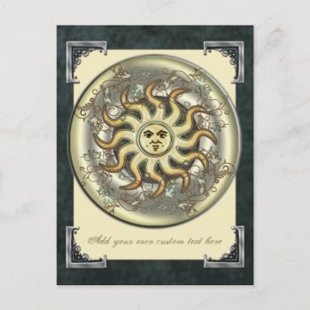 Celestial Sun Postcard by EarthMagickGifts at Zazzle