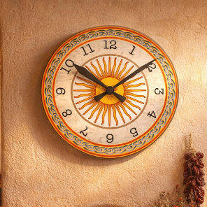 Celestial Sun Round Wall Clock