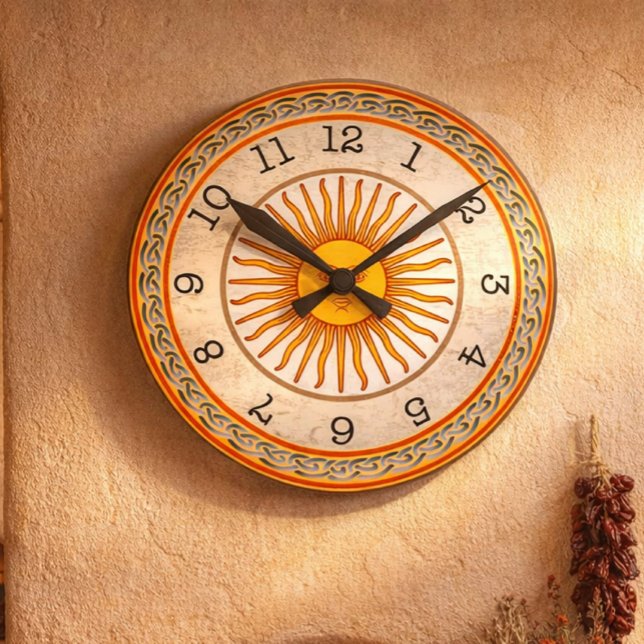 Celestial Sun Round Wall Clock (Creator Uploaded)