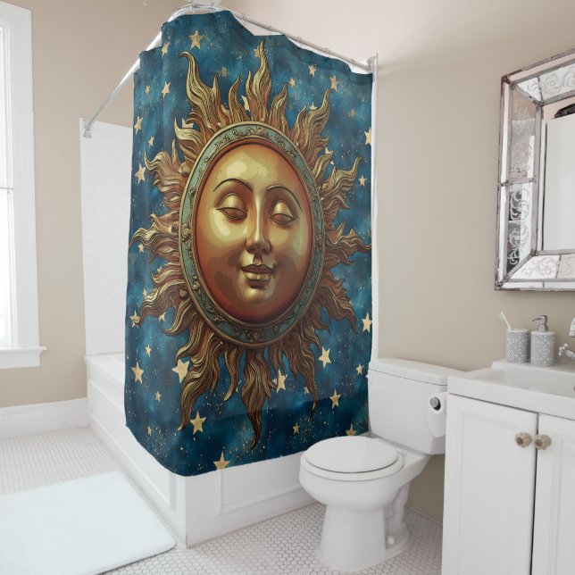 Celestial Sun  Shower Curtain (In Situ)