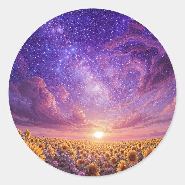 Celestial Sunflower Sticker Sheet (Front)