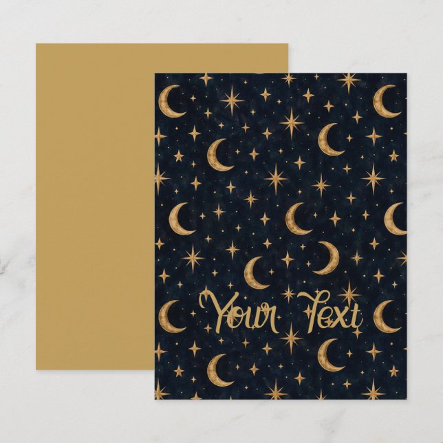 Celestial Suns and Moons  Note Card (Front/Back)