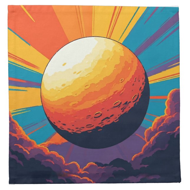 Celestial Sunset Cloth Napkin  (Front)