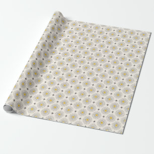 Celestial Sunshine Vintage Pattern Wrapping Paper