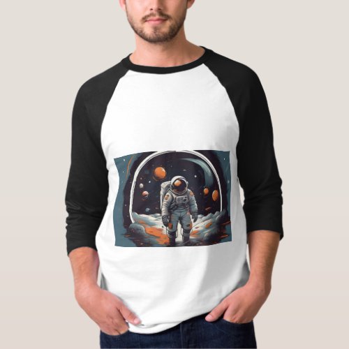 Celestial Suspension Spaceman in Space Station Te T_Shirt