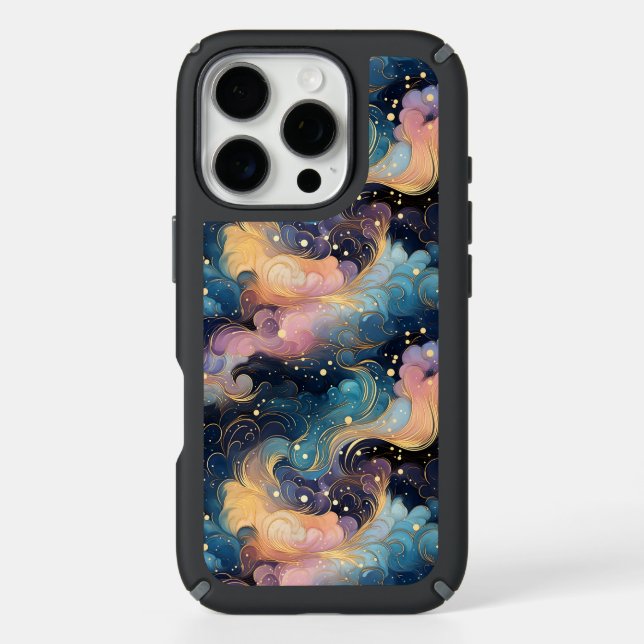 Celestial Swirls – Elegant Galaxy Abstract Design Speck iPhone Case (Front)