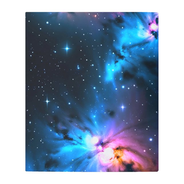 Celestial Swirls of Stars Metal Wall Art Print (Front)