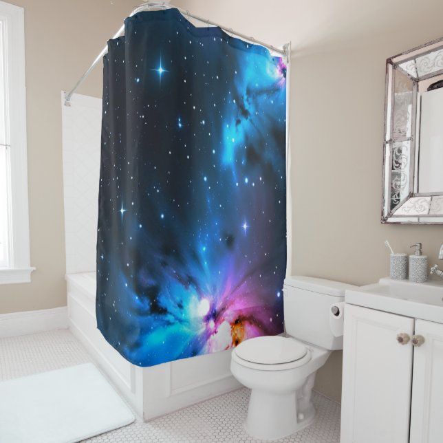 Celestial Swirls of Stars Shower Curtain (In Situ)