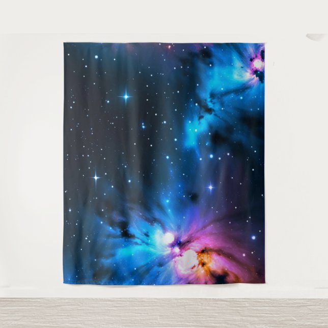 Celestial Swirls of Stars Wall Art Tapestry (Front)